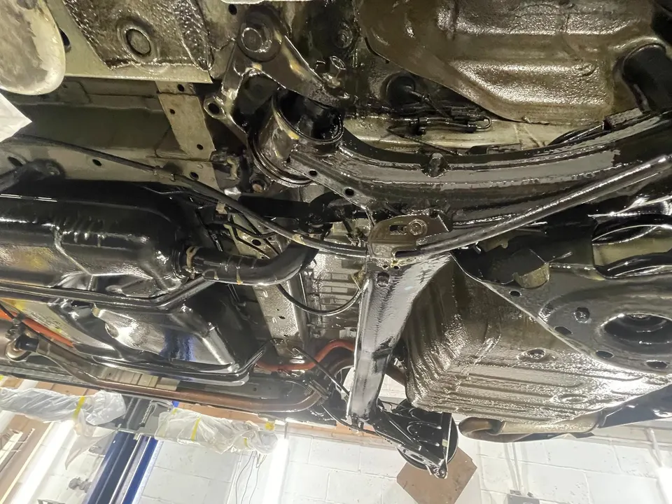 Close-up of the underbody coated in Lanoguard